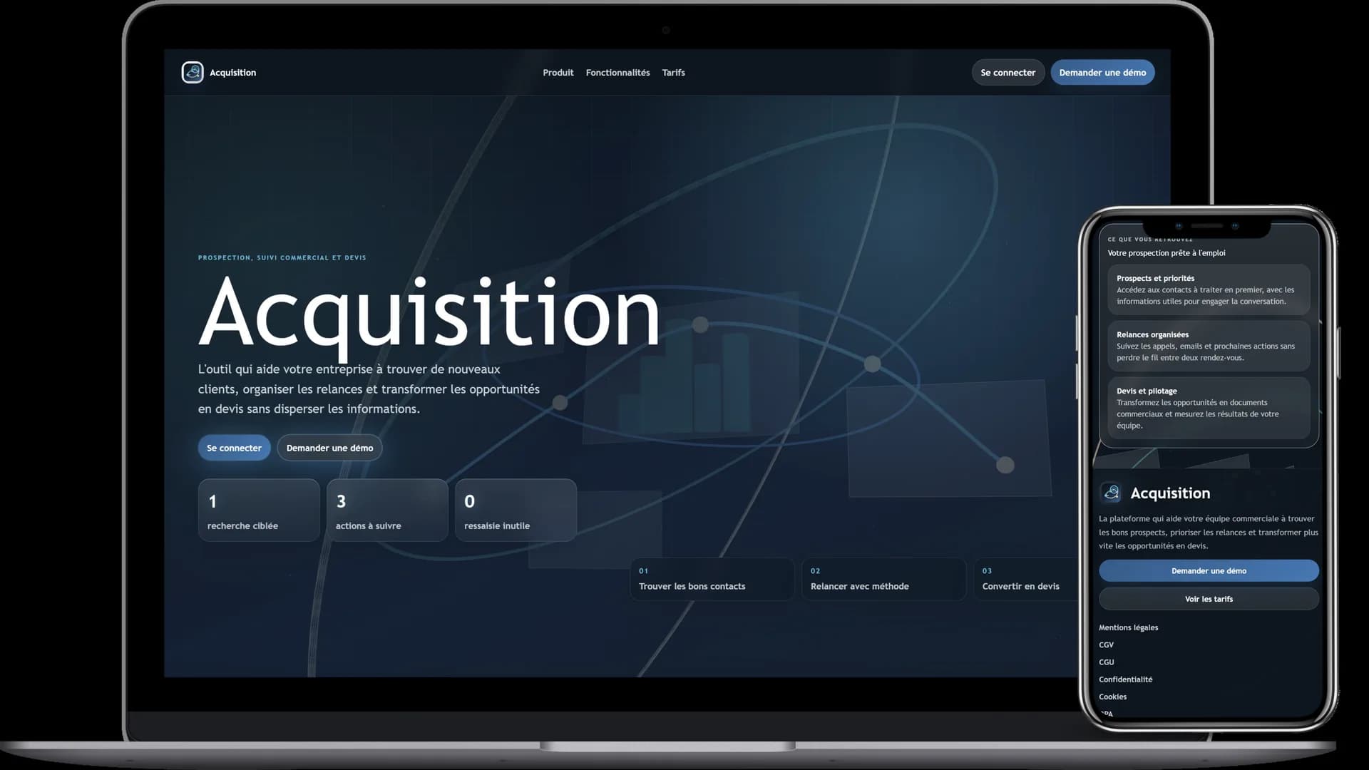 Interface Acquisition pour scénarios commerciaux automatisés
